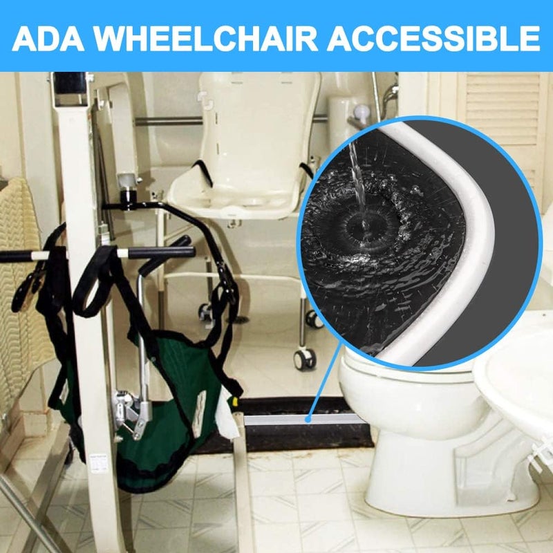 Duzzy 75 Inch Collapsible Shower Threshold Water Dam, Ideal for Wheelchair Accessible, Suitable for Accessibility ADA Handicap Showers - Image 2